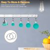 8Pcs Plastic Measuring Spoons Cups Scale Teaspoon Tablespoon Set Kitchen Utensil Tools - Green