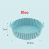 Air Fryer Silicone Baking Tray Reusable Basket Mat Non-Stick Round Microwave Pads Baking Mat Oven Air Fryer Liner  - Gray