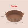 Air Fryer Silicone Baking Tray Reusable Basket Mat Non-Stick Round Microwave Pads Baking Mat Oven Air Fryer Liner  - Gray