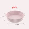 Air Fryer Silicone Baking Tray Reusable Basket Mat Non-Stick Round Microwave Pads Baking Mat Oven Air Fryer Liner  - Gray