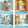 Under the sink Rack 2 Layer Bathroom Kitchen Pull-Out Metal Shelf Organizer - Default