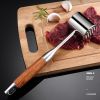 1pc Steak Special Hammer 304 Knocking And Smashing Loose Meat Hammer Home Large Row Hammer Meat Tender Meat Broken Tendon Artifact - Rosewood Handle L