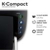 K-Compact Single-Serve K-Cup Pod Coffee Maker, Black - white