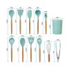 Kitchen Silicone Cooking Tool Utensil Set  - Black - 11pcs