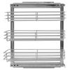 3-Tier Pull-out Kitchen Wire Basket Silver 18.5"x13.8"x22" - Silver