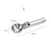 Large Ice Cream Scoop Stainless Steel Fruits Scoop Meat Baller with Trigger Easy to Use Ice Cream Spoon Convenient Fast and Durable - large