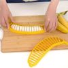 1pc; Banana Slicer; Cut Banana; All-in-one Fruit Divider; Cucumber Ham Sausage Slicer - Yellow