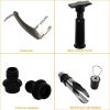 5 Pcs Wine Bottle Opener Set Wine Accessories Kit with Corkscrew Pourer Stopper Vacuum Pump for Home Use Sommeliers Waiters Bartenders - Opener Set