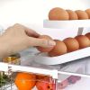 1pc Rolling Refrigerator Egg Dispenser, Space-Saving Holder For Fridge Storage Anti-fall Egg Tray, Egg Rack Tray For Refrigerator, Kitchen Supplies -