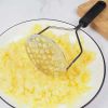 Potato Masher Stainless Steel Wire Masher, Potato Press Smasher Mashed Potatos - Silver