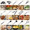 23Pcs Kitchen Utensil Set Stainless Steel Nylon Heat Resistant Cooking Utensil Tool Kit - Black