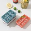 4.5*2.8*1.6in Ice Cube Ice Maker; Ice Box Freezer Mold; Quick Freezer; Home Refrigerator Homemade Frozen Ice Cubes; Ice Cube Mold Box With Lid - Blue