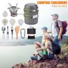 Portable Folding Cookware Set For Outdoor Barbecue Camping Trip Cookware - As pic show - B