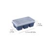 4.5*2.8*1.6in Ice Cube Ice Maker; Ice Box Freezer Mold; Quick Freezer; Home Refrigerator Homemade Frozen Ice Cubes; Ice Cube Mold Box With Lid - Blue