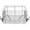 Pull-Out Wire Baskets 2 pcs Silver 15.7" - Silver