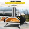 Outdoor Party Stainless Steel Portable Wood Pellet Burning Pizza Oven With Accessories - Black A - Arched