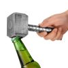 1PC Silver Beer Bottle Openers Multifunction Hammer Of Thor Shaped Beer Bottle Opener With Long Handle Bottler Metal Opener Beer - Silver