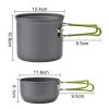 Portable Folding Cookware Set For Outdoor Barbecue Camping Trip Cookware - As pic show - B