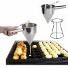 Pancake Batter Dispenser Mixer Stainless Steel Funnel Design with Stand Rack 1000 ML Waffle Batter Dispenser Pancake Maker Cooking Baking Tools - stai