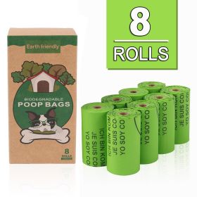 PLA Degradable Pet Bin Bag (Option: 8 Rolls In Box-Green)